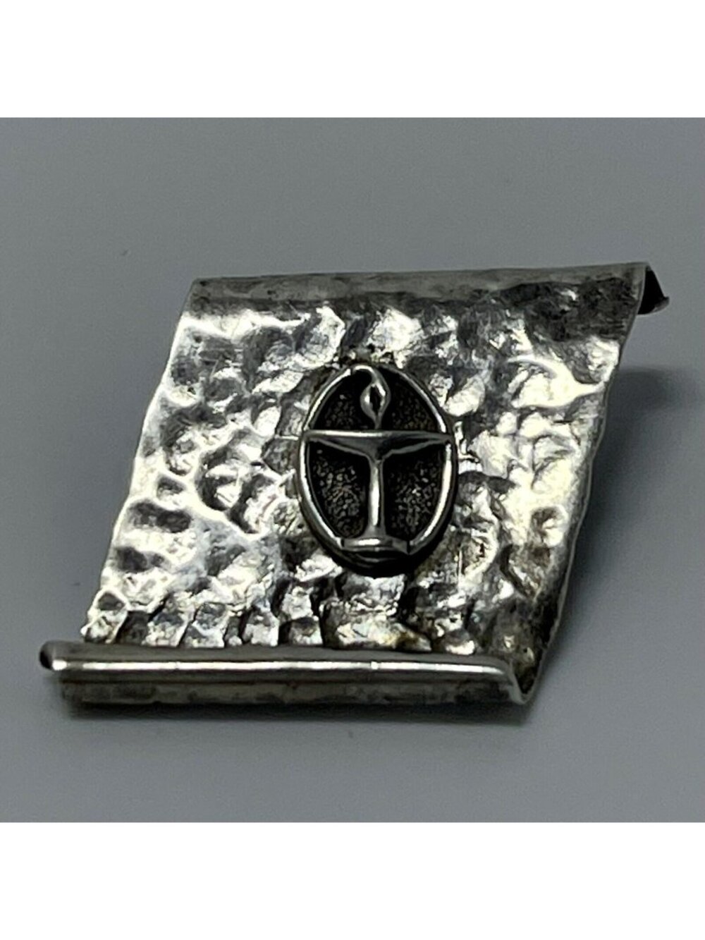 Catholic Chalice Brooch Hammered Sterling Silver Eucharist Symbol